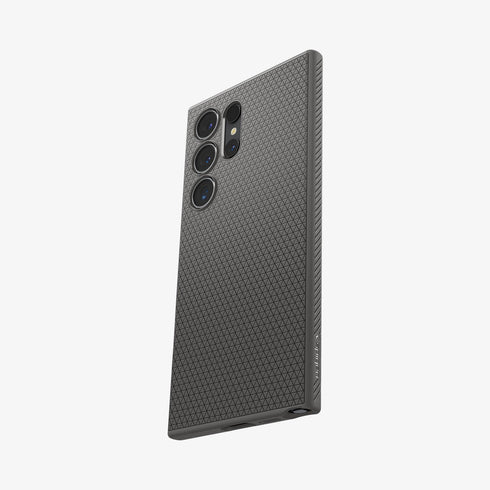 ACS07287 - Galaxy S24 Ultra Case Liquid Air in Matte Black showing the back